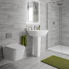 Alaska Grey Marble Effect Matt Wall And Floor Tile 300mm X 600mm Bathroom Tile Designs Grey Marble Bathroom Bathroom Design