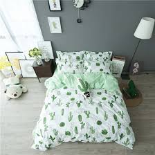 Amazon Com Higogogo Home Textiles 100 Cotton Cactus Pattern Duvet Cover Set For Family Cotton Bedding Set 4 Duvet Bedding Kids Bedroom Sets Bed Duvet Covers