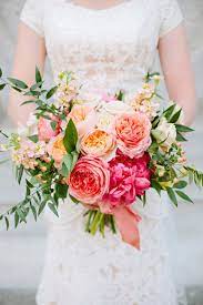 Coral & salmon wedding color inspiration. Thanksgiving Point Coral Summer Wedding Flowers Utah Calie Rose Summer Wedding Colors Wedding Flowers Summer Summer Wedding Bouquets
