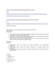 Untuk siswa yang nilai raport dibawah kkm untuk siswa yang nilai raport dibawah kkm harap mengumpulkan tugas sebagai berikut : Berikut Contoh Deskripsi Penilaian Sikap Spritual Oleh Wali Kelas