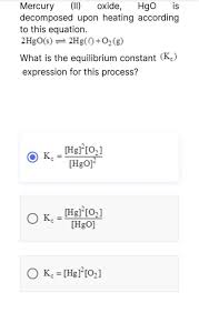 Solved When Solid Mercury(Ii) Nitrate Is Heated, It | Chegg.Com