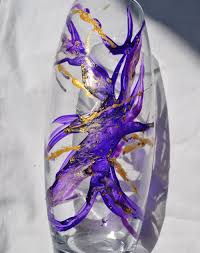 Vase En Verre Peint Style Murano Violet Blanc Nacre Et Or Vase Violet Grand Vase Vase Couleur Murano Vase Haut Peinture Sur Verre Opaleisis Style Lalique Boutique