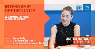 United Nations System Staff College Unssc Communications Social Media Internship 2018 For Young People Turin Italy 450 Per Month Opportunities For Africans