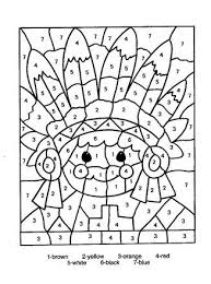 Indian Color By Numbers All Kids Network Thanksgiving Coloring Pages Cool Coloring Pages Color By Numbers