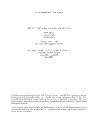 NBER WORKING PAPER SERIES EFFICIENT FISCAL POLICY AND AMPLIFICATION Mark  Aguiar Manuel Amador Gita Gopinath Working Paper 11490