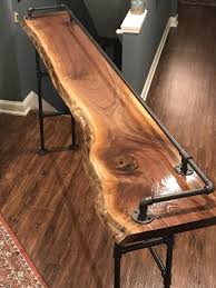 Live Edge Black Walnut Sofa Bar Table Restaurant Counter Etsy Walnut Sofa Walnut Sofa Table Live Edge Furniture