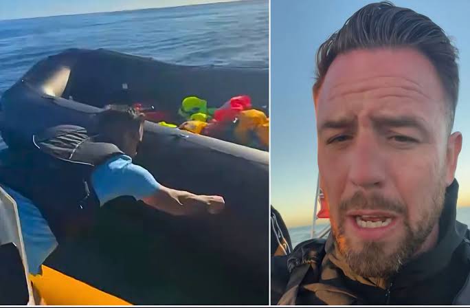 Danny Tommo' arrested after being filmed slashing the side of a dinghy in the English Channel with a rescue crew member still on board