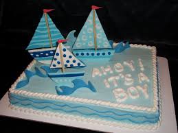 Shower Cake Nautical Baby Shower Cake Baby Shower Cakes For Boys Baby Shower Sheet Cakes