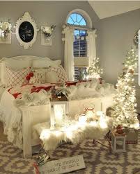 44 Lovely White Bedroom Decorating Ideas For Winter Roundecor Christmas Bedroom Christmas Decorations Bedroom Christmas Room Decor