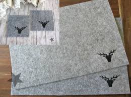 Set 6 X Tischset Filz Hirsch 6 Untersetzer Etsy Tischset Filz Tischset Tischset Nahen