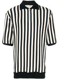 Black And White Vertical Striped Hoodie Marni Striped Polo Shirt Black In 2020 Striped Polo Shirt Black Shirt Polo Shirt