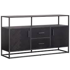 Kommode Hudson 160 Cm Akazie Schwarz Sideboard Schwarz Sideboard Anthrazit Grau