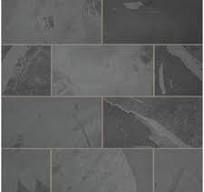 MSI Montauk Black Slate Rectangle 12 in. x 24 in. Natural Textured Stone  Look Floor and Wall Tile (10 sq. ft./Case) SMONBLK1224PP - The Home Depot