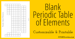 Customize This Blank Periodic Table Of Elements For Use As A Fill In The Blank Worksheet Colors Atomic Chemistry Worksheets Teaching Chemistry Periodic Table