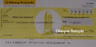 Dengan demikian, semuanya dapat dengan mudah dicek. Contoh Cek Maybank Eontoh