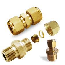 Ningbo kangdi hydraulic co., ltd. Brass Ferrule Fittings Double Ferrule Compression