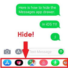 Best apps to hide text messages: Trick To Hide The Bottom App Drawer In Messages Ios 11