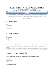 Modele De Lettre De Resiliation Location Meublee