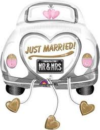 Witziger Folienballon Fur Frisch Verheiratete Paare Ballon Hochzeit Wedding Geldgeschenke Hochzeit Bilderrahmen Frisch Verheiratet Auto Just Married Auto