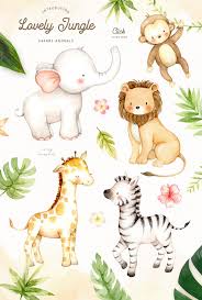 Lovely Jungle Safari Animals Clipart Safari Animal Art Animal Clipart Safari Animals