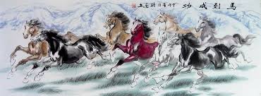 Eight Horses Painting Animal Portraits Chinese Ink Painting Horse Painting Animal Paintings Painting