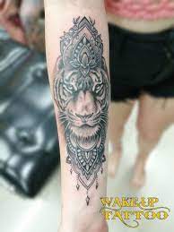 tiger with mandala tattoo wake up tattoo phuket up tattoos mandala tattoo forearm sleeve tattoos