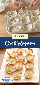 Baked Crab Rangoon Recipe Food Appetizer Recipes Snacks