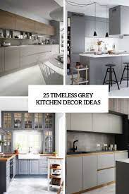 More dramatic shades of matt grey create instant impact, while the metallic shine of chrome and steel creates a clean, modern aesthetic. 25 Timeless Grey Kitchen Decor Ideas Shelterness