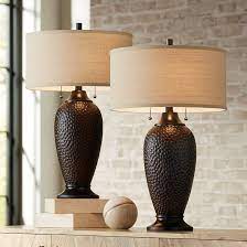Cody Hammered Oiled Bronze Table Lamp Set Of 2 37e15 Lamps Plus Table Lamp Sets Bronze Table Lamp Modern Table Lamp