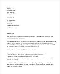 Cover letters may be sent as an attachment to a resume sent online or along with an application that is sent by certified mail. Front Desk Cover Letter With Experience Medical Receptionist Little Hudsonradc