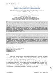 Pdf Tuberkulozun Nadir Bir Formu Sklera Tuberkulozu