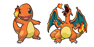 Use this page for building your team and filling out your pokedex! Pokemon Charmander And Charizard Cursor Custom Cursor