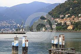 Look At Como Landing Stage Harbour With Bank Promenade In Lake Como In Italy Comer See Bilder