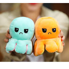 Emotion octopus might be a little moody but he makes up for it with his soft exterior and cuddly emotion octopus is a wonderful gift for birthdays, baby showers, and valentine's day & more! Flip The Reversible Plush Octopus Toy Cute Doll A Plush Toy With Relaxing Emotions And Double Sided Expressions