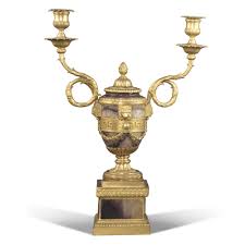 A Pair Of Ormolu Mounted Blue John Lion Faced Candle Vases Br Circa 1771 By Matthew Boulton Lot Candle Vase English Furniture Mirror Painting