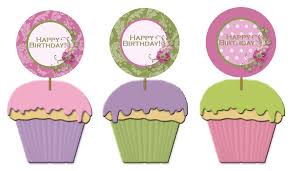 Free Printable Birthday Cupcake Toppers Printable Party Kits Party Kits Cupcake Toppers Template Cupcake Toppers Printable