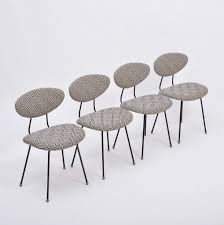 The seat cushion is made of pu and foam. Set Of 4 Mid Century Modern Dining Chairs By Rudolf Wolf 143067
