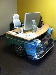 Cool Desk Car Part Furniture Old Car Parts Car Furniture