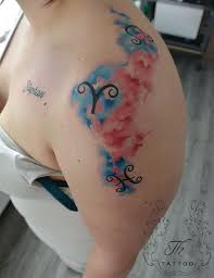 Zodiac Tattoo Watercolor Tattoo Tattoos Tattoo Salon Tattoos For Daughters