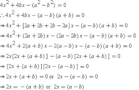 We are given to factor the following polynomial completely: How To Solve This 4x2 4bx A2 B2 0 I Solved This By Quadratic Formula But My Answer Is Wrong Why Maths Quadratic Equations 11174451 Meritnation Com