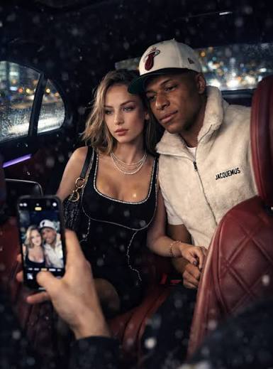 Mbappe with his girlfriend 
