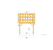 Charpente Bois Douglas Monopente 6x3m - Origine FRANCE
