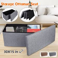 Check spelling or type a new query. Folding Ottoman With Tray Bench Storage Seat Foot Stool Linen Coffee Table Folding 110l Large Stroage Space For Hallway Entryway 30 X15 X15 Walmart Com Walmart Com