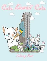 Kawaii coloring pages are a fun way for kids of all ages to develop creativity focus motor skills and color recognition. Cute Kawaii Cats Coloring Book Cute Japanese Style Coloring Pages For Adults And Kids Kawaii Cats Coloring Books 8 5 X 11 In Large Coloring Book By Book Freshpages Coloring Amazon Ae