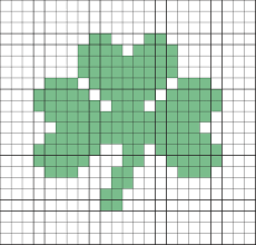 Shamrock Graph For Cross Stitch Needlepoint Tapestry