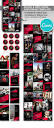 Black & Red Fitness CANVA Template for Instagram icons