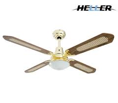 Buy modern ceiling fan with light reversible 5 blades remote control crystal chandelier fan 4 edison bulb, warm light, not included, 52 inch, chrome: Heller 1200mm 4 Blade Ceiling Fan With Oyster Light Walnut Brass Finish Crazy Sales