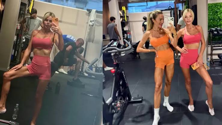Светлана и Златка на фитнес по халати Снимки - VIP