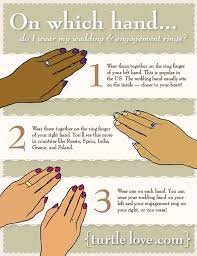 Wedding Rings How To Wear Them Engagement Ring On Hand Wedding Ring Hand Most Beautiful Engagement Rings