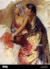 Indian dancing girl painting hi-res ...